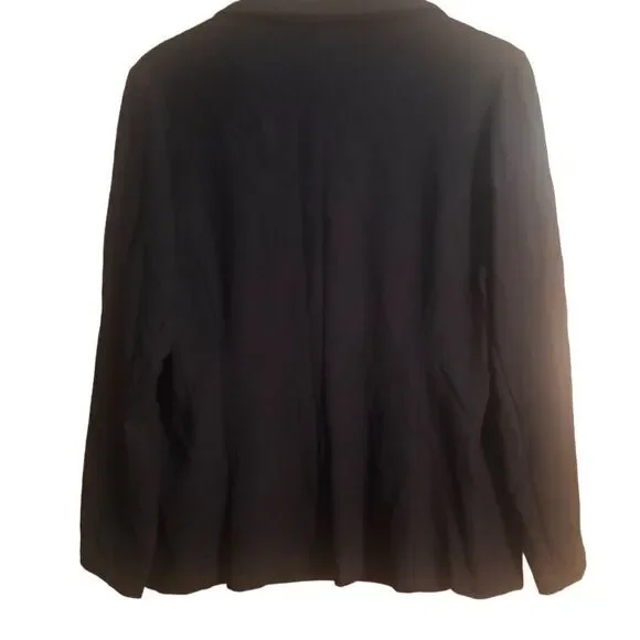 Tahari My Perfect Shape Women’s Size 1X Rayon Blend Black Notched Collar Blazer